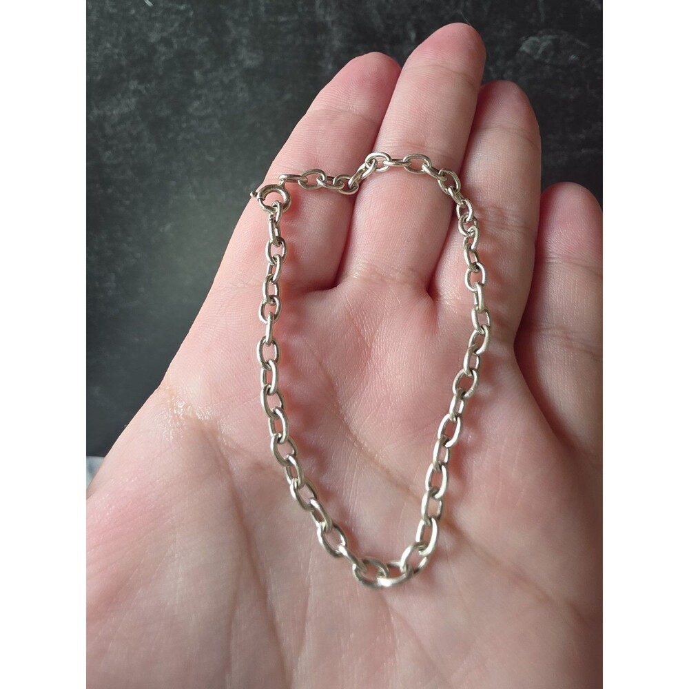 925 Sterling Silver Chain Bracelet Vintage